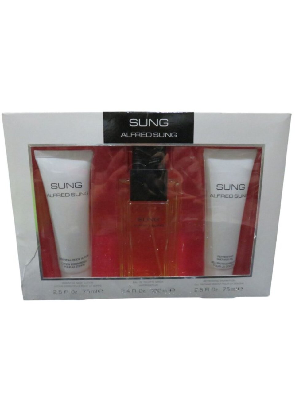 Sung By Alfred Sung Floral EDT set Jasmine Lily Orchid Carnation Amber Rose